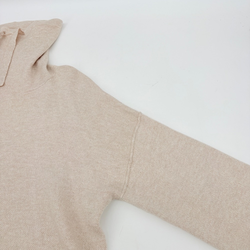 NWOT Universal Thread Cowl Neck Drawstring Pullover Sweater Beige Large Cozy - Picture 5 of 10
